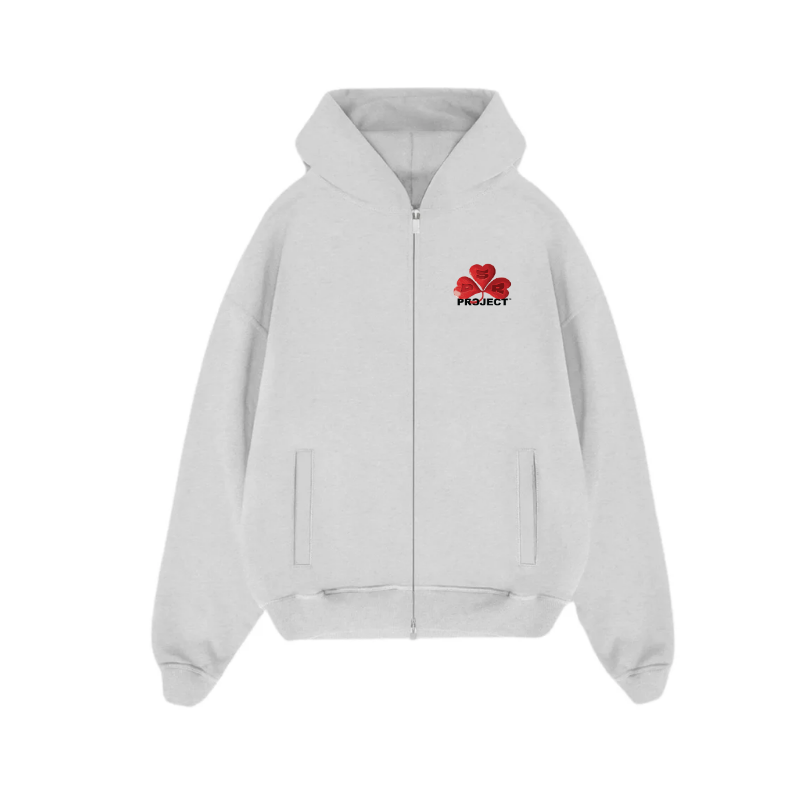 Grey zip-up